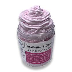 Strawberries & Cream Scented Whipped Body Wash - 4 Ounce Luxurious Body Frosting - Foaming Body Wash