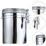 Stainless Steel Food Storage Containers Coffee Beans Sealed Cans Snack Storage Tanks Food Jars Canisters Home Kitchen Sugar Powder Tea Airtight Canister Food Storage Holder Kitchen Organizer Supplies