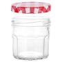 Klean Shop Jam Jars With Lids ? Red Lid Jam Jar Set ? Fruit Mason Jar ? Glass Jam Canning Jars ? DIY 50ml, 100ml, 150ml, 200ml, 250ml, 380ml 24 Pack Jars- Perfect for Jam Storing, Pickles