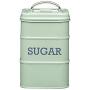 Kitchen Craft Living Nostalgia Metal Sugar Canister, 11 x 17 cm (4" x 6.5") -English Sage, 10.7 x 10.7 x 16.5 cm