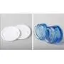 2 Stück Runde Blaue Glas Leere Auffüllbare Kosmetik Flaschen Gesichtskrema Behälter Cae Box Jar Pot Vials Für Lotion Augen Make-up Nagel Puder Salbe Salbe Muster (30ML)
