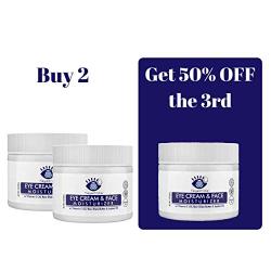 Heyedrate Eye Cream and Facial Moisturizer with Vitamin E Oil, Raw Shea Butter and Jojoba Oil (6 ounces (3-2 oz Glass Jars))
