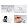 XINGZI 20PCS 15ml 0.5oz Empty Clear Plastic Bottle With Black Flip Cap Travel Sample Containers Vial Jars For Emollient Water Shower Gel Face Cream Emulsion