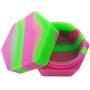 SZBS Silicone Containers jars 10pcs/lot 26ml hexagon shape assorted color container for Dab Oil Silicone Storage Container wax Concentrate Jar Dab Container (10)