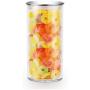 Pack of 3 Clear Plastic Food Storage Jars with Stainless Steel Lids Bottles Containers for Storing Spice, Herbs, Dry Goods, Peanut, Candy and Powders