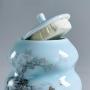Cereal Containers Ceramic Tea Cans, Celadon Household Kitchen Storage Moisture-proof Cans Containers