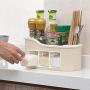 Creative kitchen seasoning jar rack set drawer type household seasoning box salt tank storage box seasoning tank storage rack,Khaki