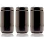 Infinity Gläser 400 ml (13,53 fl oz) 3er-Pack Schwarze Ultraviolett-Flaschen, wiederbefüllbar, Schraubverschluss