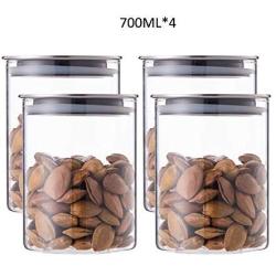 Glass Sealed Jars, Kitchen Household Grain Containers, Storage Spices/Oatmeal/Beans/Coffee Beans