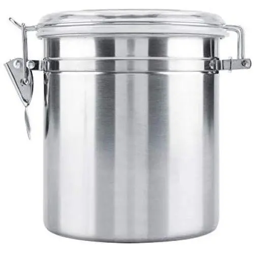 Canister - Stainless Steel Coffee Container Vacuum Sealed Storage Jar For Sugar Tea Bean (Size : L) Canister - Stainless Steel Coffee Container Vacuum Sealed Storage Jar For Sugar Tea Bean (Size : L)