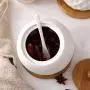Ceramic cruet seasoning jar salt bowl sugar bowl kitchen household ceramic seasoning jar glass lid storage tank wooden tray,1pcs-F Ceramic cruet seasoning jar salt bowl sugar bowl kitchen household ceramic seasoning jar glass lid storage tank wooden tray,1pcs-F
