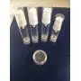 10ML3pcs + 5ML1pcs Transparent Small Ounce Plastic Empty Airless Vacuum Pump Press Bottle Jar Pot Vial Container For Cosmetic Makeup Serums Cream Lotion Travel Toiletries Liquid Toner