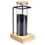 HOUSHIYU-521 2.3L Glass Food Storage Canister, Kitchen Glass Food Storage Jars with Airtight Lid and Wood Stand, for Serving Tea, Coffee, Spice and More HOUSHIYU-521 2.3L Glass Food Storage Canister, Kitchen Glass Food Storage Jars with Airtight Lid and Wood Stand, for Serving Tea, Coffee, Spice and More