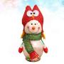STOBOK 2pcs Christmas Candy Jar Santa Snowman Doll Cookie Gift Bottle Jar Food Storage Container for Xmas Holiday Party Table Decoration