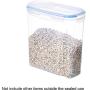 Container Large Capacity Kitchen Cereal Dry Food Dispenser PP Sugar Home Removable Cover Storage Saver Keeper Box Flour Non Slip Scale Display Food Grade(2.5LBlue)
