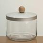 Italo Ottinetti Glas Jar Aluminium Deckel Holzknebel 2,4 Liter Aluminium, Metallic, One Size