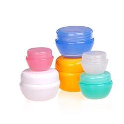 Ewanda store 30 Pcs 20G/20ML Mushroom Shape Cosmetic Sample Packing Empty Containers Bottles Plastic Pot Jars for Face Cream,eyeshadow, Nails, Powder,Mixed Color