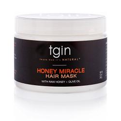 tgin Honey Miracle Hair Mask Deep Conditioner With Raw Honey & Olive Oil For Natural Hair - Dry Hair - Curly Hair - 12 Oz