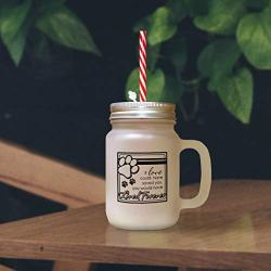 Brown If Love Could Have Saved You Would Have Lived Forever Frosted Glass Mason Jar With Straw