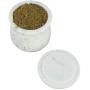 ShalinIndia Handmade Ocean Gray Storage Box - Marble - 3.5 inches by 3.5 inches - Use as a Spice Jar with Lid or Candy Dish - Perfect as a Gift (Lady Purple White)