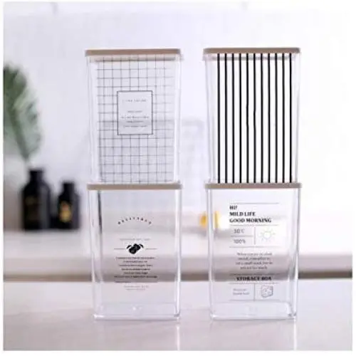 Contenitore en Plastique Transparent Grand Capacité DonhDonh avec Couvercles – Rangement Cuisine, Pots, Jars pour Graines Secs, Rayures Vertes. Contenitore en Plastique Transparent Grand Capacité DonhDonh avec Couvercles – Rangement Cuisine, Pots, Jars pour Graines Secs, Rayures Vertes.