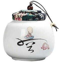 Ceramic Tea Storage Container Kitchen Storage Canister Jar for Candy Coffee - 8 x 9 cm/3.15 x 3.5 inches - 21