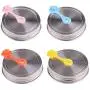 4Pcs Polished Rust Resistant Stainless Steel Mason Jars Lids Caps Lids Top Silicone Straw Hole with Plug Canning Drinking Jars 4Pcs Polished Rust Resistant Stainless Steel Mason Jars Lids Caps Lids Top Silicone Straw Hole with Plug Canning Drinking Jars