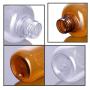 2Pcs 10 Ounce Amber Plastic Travel Bottle with Flip Cap Empty Sample Containers Jar for Emollient Water Shower Gel Emulsion