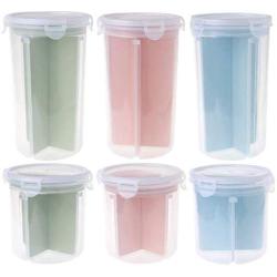 Kitchen Food Storage Jar Airtight Food Storage Plastic Kitchen Food Cereal Grain Bean Rice Storage Container Box with Cover Kitchen Tool (Color : Green, Size : L)