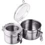 KAFEI Coffee Storage Cannister,Coffee Jar Tea Caddy Kitchen Storage Tin Canister, Stainless Steel Containers Canisters with Co2 Valve, for Coffee, Tea, Nuts and Powders