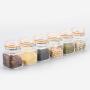 Encheng 4 oz Glass Jars With Airtight Lids And Leak Proof Rubber Gasket,Small Mason Jars With Hinged Lids For Kitchen, Mini Spice Jars With Twine And Tags Labeling 30 Pack