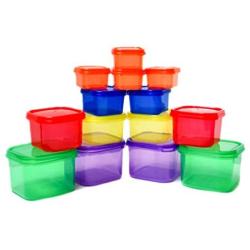 Portion Control Containers - Double Set with Lids - 14 pieces - Perfect use for 21 Day Challenge and Meal Prep - For Weight Loss and Diet Program