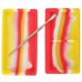 SZBS Silicone Container 50ml Rectangle Container With 2 Separates Dab Storage Jar Wax Concentrate Container Silicone Jar With A Metal Rod (5)
