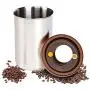 Vacuum Coffee Canister Stainless Steel Airtight Food Storage with Vacuum Sealed Containers Lids. Vacuum condition keep Food fresher 3~8x than normal sealed containers with lids, large,Silver,64oz.