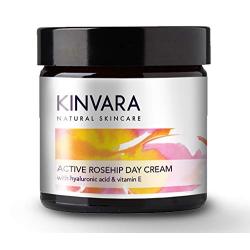 Kinvara Natural Skincare – Active Rosehip Day Cream - Natural Face Moisturizer – Organic Skin Care Formula with Rose Oil for Face, for All Skin Types, 60ml