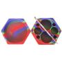 SZBS Silicone Container 110ml Hexagon Container For Dab Storage Jar Wax Concentrate Container Silicone Jar Dab Container With A Metal Rod (1)