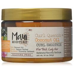 Maui Moisture Coconut Oil Curl Smoothie 12 Ounce Jar (354ml) (6 Pack)