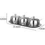 LQQGXLCondiment bottle, jar condiment storage box Spice jar stainless steel sauce tank storage container set kitchen spice storage box