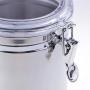 Anchor Stainless Steel Jar with Transparent Lid, Silicone Gasket, Lock Clamp - 60oz