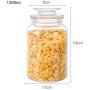 Yl Ly Cylindrical Storage Tank Moisture-Proof Household Sealed Cans Kitchen Storage Tank Glass Miscellaneous Grains Cans Milk Powder Candy Cans 1200Ml