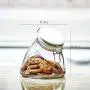 Lucky lu Glass with slanted mouth Airtight Canister with Lids Food Storage Jar with Clear Preserving Seal Wire Clip Fastening for Kitchen Canning Cereal,Pasta,Sugar,Beans,Spice (Small) Lucky lu Glass with slanted mouth Airtight Canister with Lids Food Storage Jar with Clear Preserving Seal Wire Clip Fastening for Kitchen Canning Cereal,Pasta,Sugar,Beans,Spice (Small)