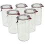 Weck 975 1/4L Cylindrical Jar Set of Six - 11.5 Ounce