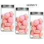 Glass Sealed Jars, Kitchen Household Grain Containers, Storage Spices/Pasta/Oatmeal/Coffee Beans