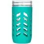 Silikonschutztüte für Mason Glasbehälter – Passend für Ball, Kerr 24oz (1,5 l) Weitmuндenbehälter | Packung mit 4 (Lagoon)