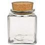 Viva housewares Spice jar Made of Glass with Cork Stopper, usable as Glass Jars and Storage tins for Spices, Salt, etc, Glass, 200 ml