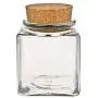 Viva housewares Spice jar Made of Glass with Cork Stopper, usable as Glass Jars and Storage tins for Spices, Salt, etc, Glass, 200 ml