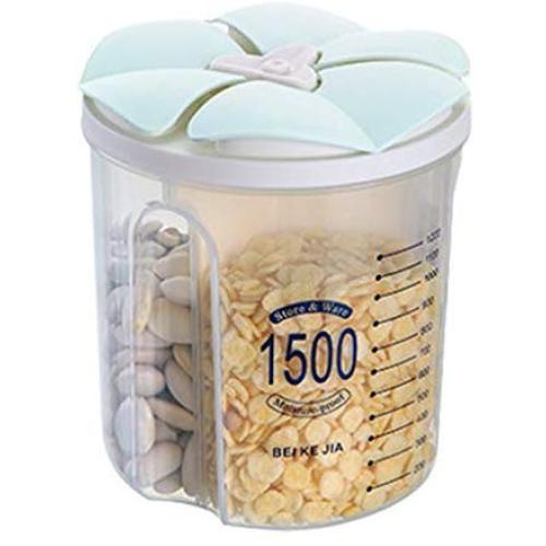 m?kvfa Airtight Food Storage Container,Transparent Plastic Storage Box Dry Dried Food Storage Box with Lids for Cereal Flour Rice Snacks Sugar (D)