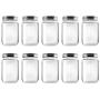 Novelinks 16 Ounce Clear Plastic Jars Containers With Screw On Lids - Refillable Round Empty Plastic Slime Storage Containers for Kitchen & Household Storage - BPA Free (10 Pack)