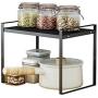 Shelf Organizer Kitchen Organization Spice Seasoning Rack Metal Countertop Storage Under Sink Holder Jars Shelf Freestanding Stackable Display For Pantry Cabinet Shoe Rack (Size : 33x20.5x24cm)