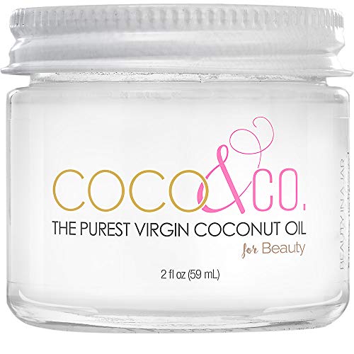 COCO & CO. 100% RAW Coconut Oil for Hair & Skin, Beauty Grade - Mini Jar, (2oz)